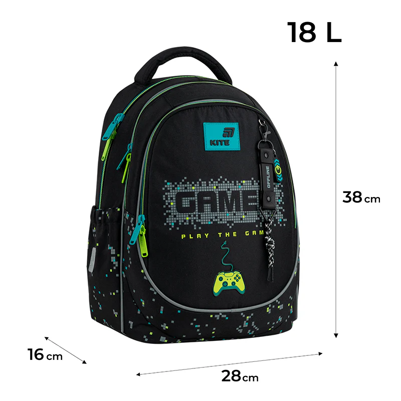 Набір рюкзак +пенал +сумка для взуття Kite 700 Play the Game, SET_K26-700M-4 3