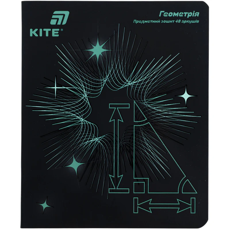Тетрадь 48 кл, Предметка - Геометрия, софт тач+УФ, Lumen, K26-240-1