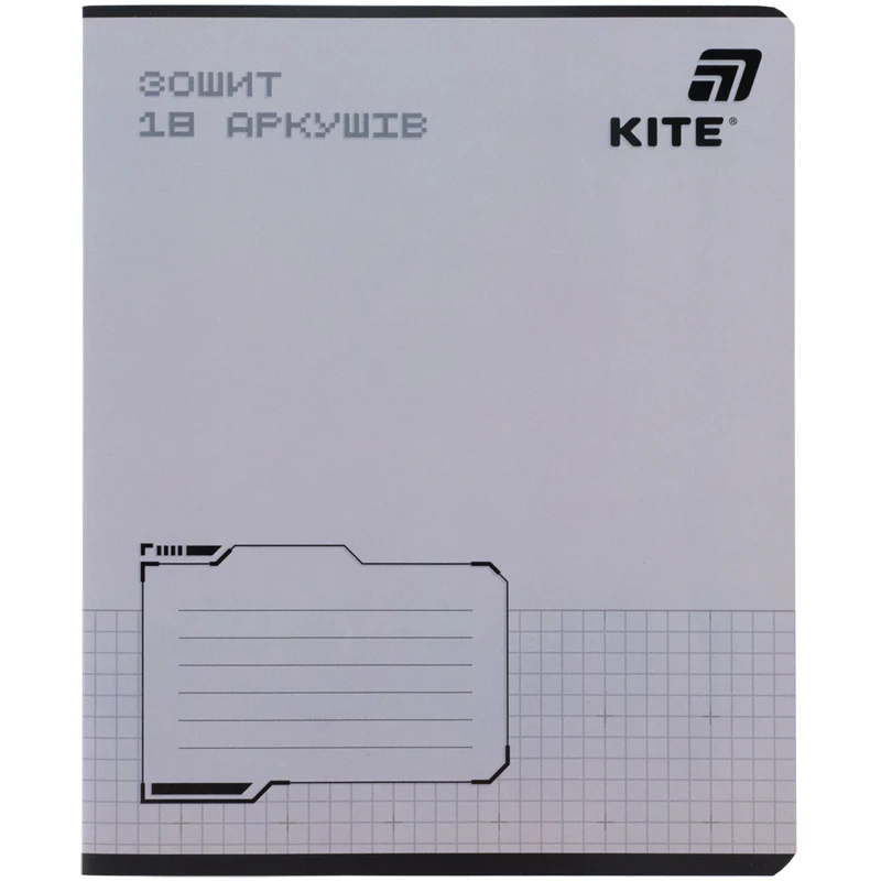 Тетрадь 18 л., кл., софт тач + УФ лак, Kite One color, K26-236-1 модель