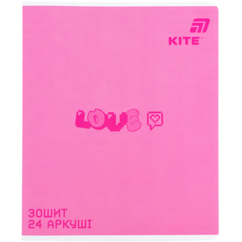Тетрадь 24 л., лин., софт тач + УФ лак объемный, Kite OC, K26-239-1 изображение