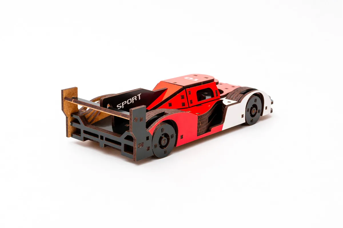 Конструктор дерев’яний 3D "Racing Car", PuzzleOk зображення