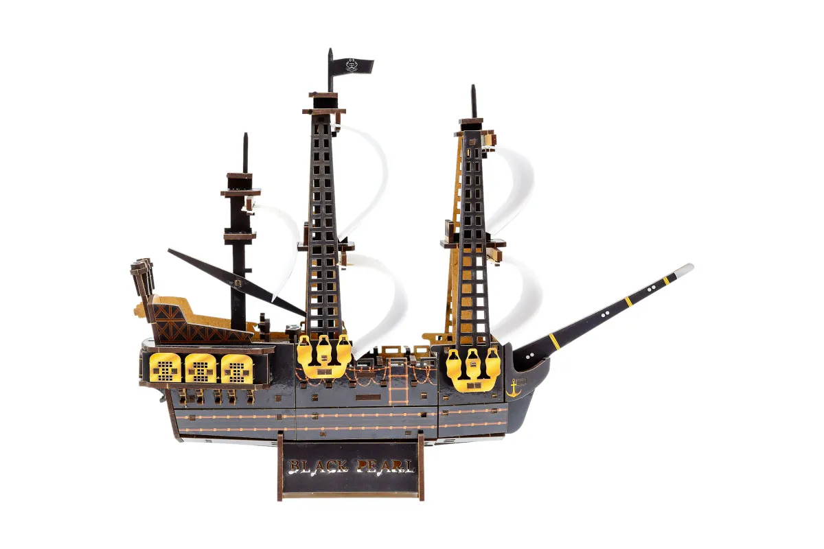 Конструктор дерев’яний 3D "Піратський корабель ", 34*27*9 см, Puz-00928, PuzzleOk вид товару