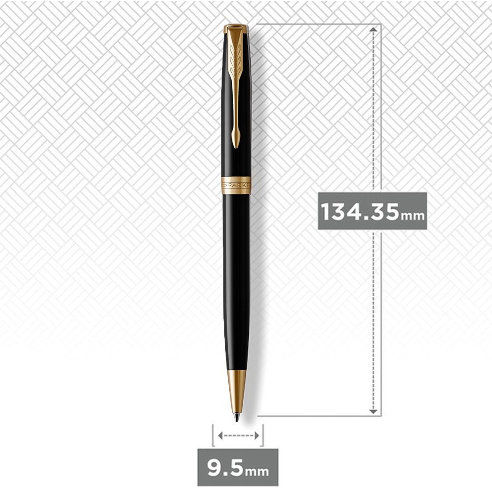 Ручка Parker Sonnet 17 Black Lacquer позол. кул. + чохол + подар.упак., 86 032b242 картка товару