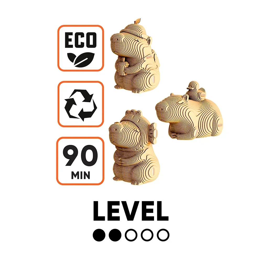 Картонний конструктор "Cartonic 3D Puzzle CAPYBARA TRIO", CARTCAPYTRIO товар