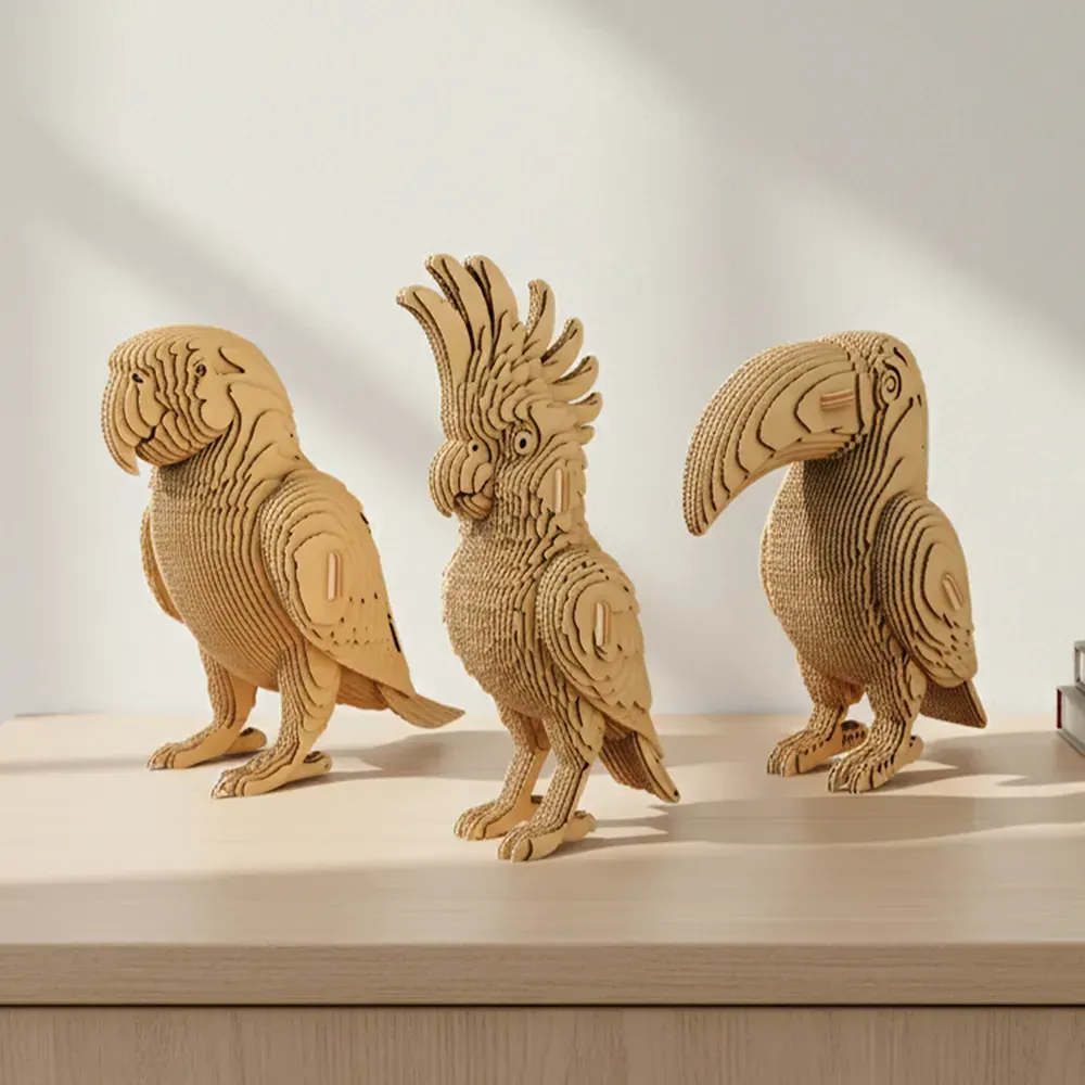 Картонний конструктор "Cartonic 3D Puzzle TROPICAL BIRDS TRIO", CARTTRIOBIRDS зображення товару