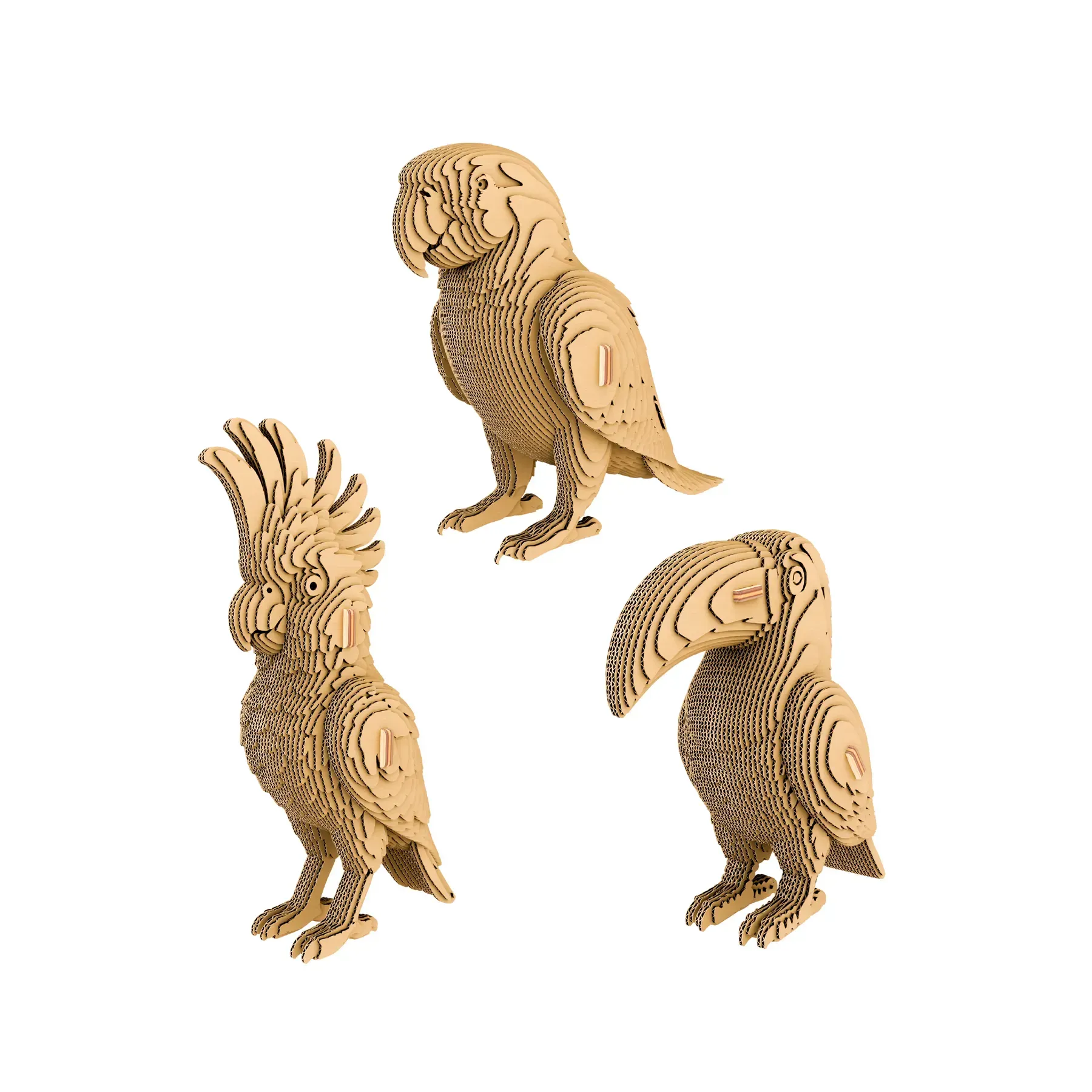 Картонний конструктор "Cartonic 3D Puzzle TROPICAL BIRDS TRIO", CARTTRIOBIRDS