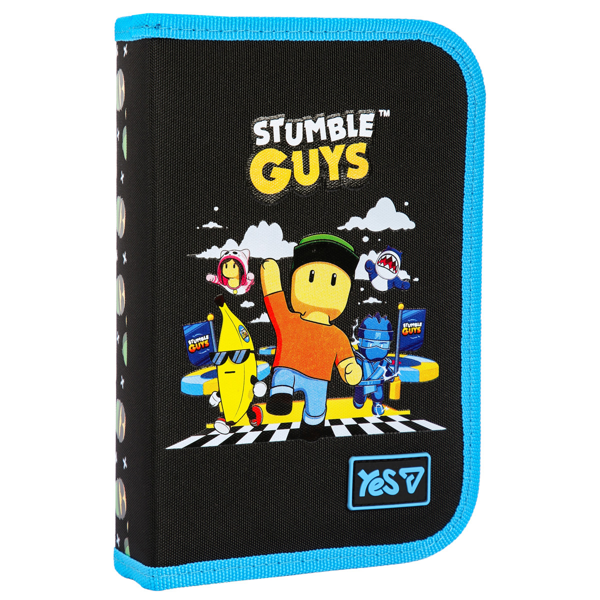 Пенал жесткий Yes одинарный с двумя клапанами HP-04 "Stumble Guys", 533747