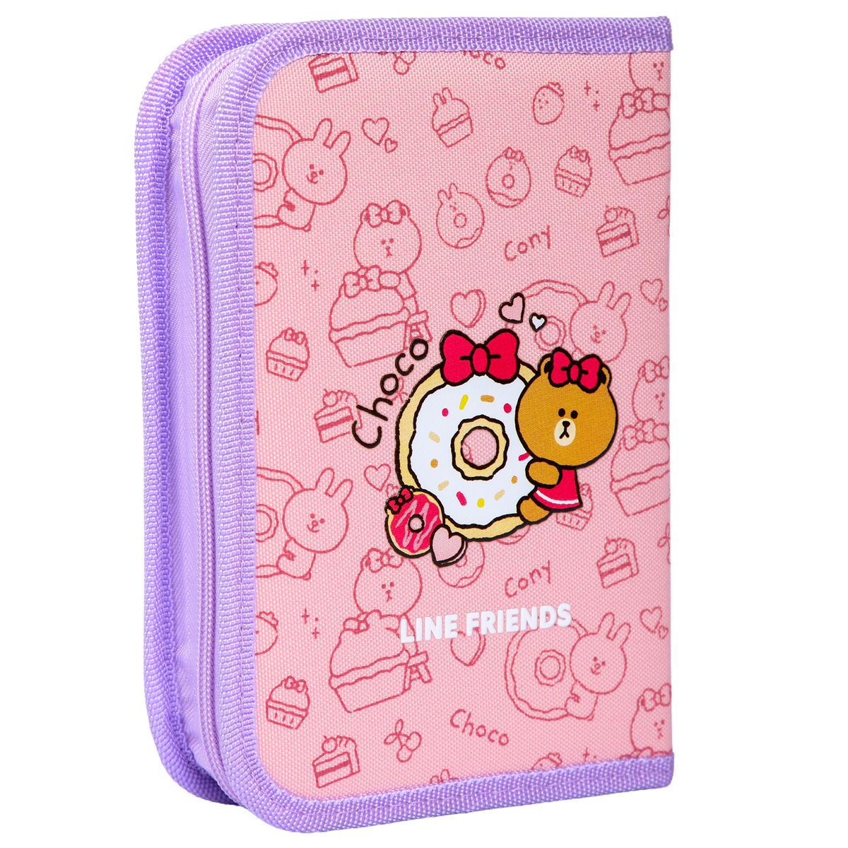 Пенал твердий Yes одинарний з клапаном HP-03 "Line Friends Always Together", 533731 зображення