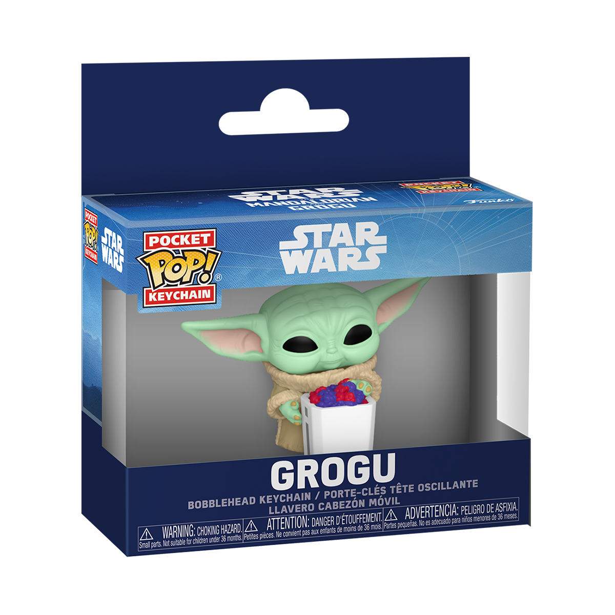 Ігрова фігурка на кліпсі FUNKO POP! серії "Мандалорець і Ґроґу" - ҐРОҐУ З ПОПКОРНОМ, 90454 фото
