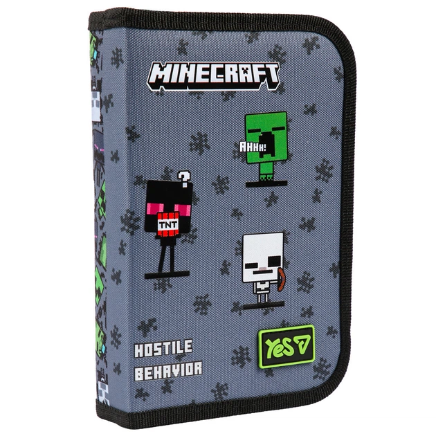Пенал твердий Yes одинарний з двома клапанами HP-04 "Minecraft Reality", 533744