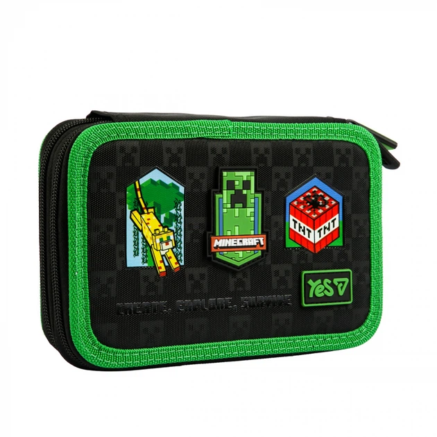 Пенал твердий Yes подвійний HP-01 "Minecraft Adventure", 533718
