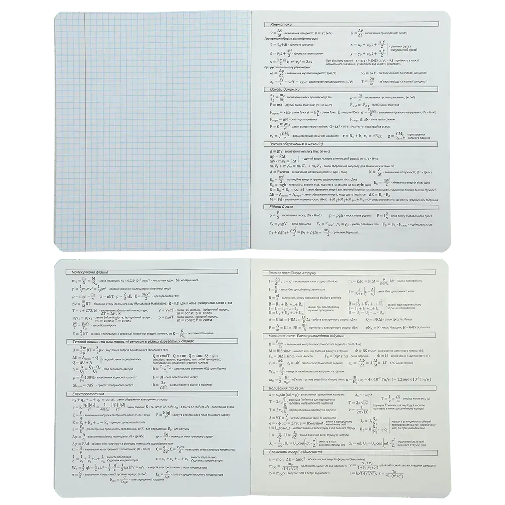 Тетрадь 48 кл, Предметка - Физика, Black, структ. лак, KIDS LINE, ZB.1700-05 фото