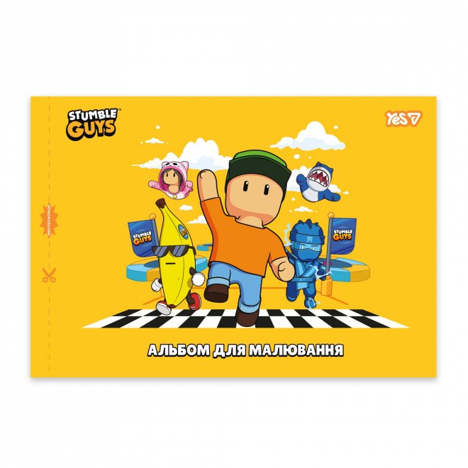 Альбом для малювання "Stumble Guys" А4 12 арк. скоба, з перфорацією (9222) 130611 YES фото