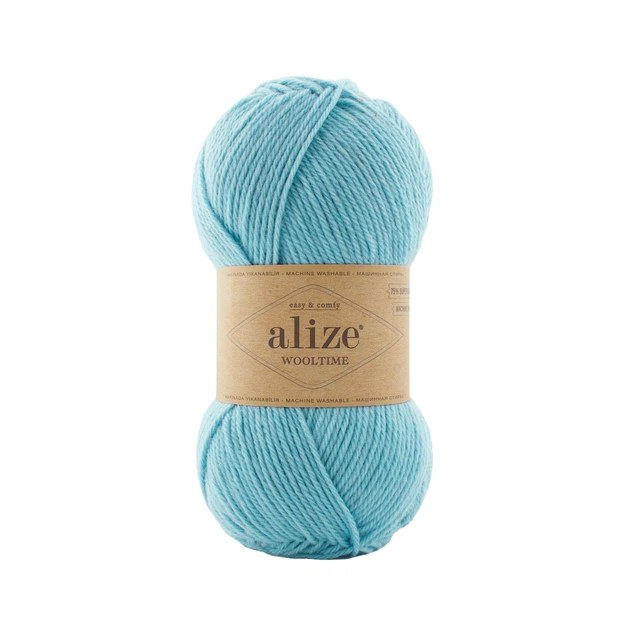 Пряжая шерсть 522 Бирюза, TM Alize - Wooltime
