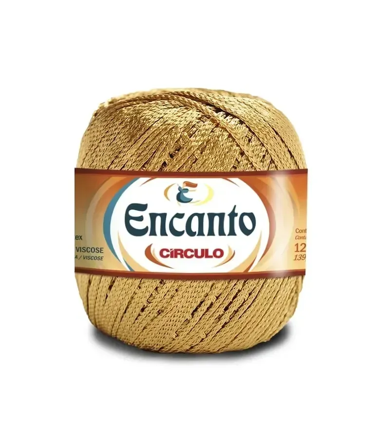 Пряжа 7577 Золотой (128 м/100 г. 100% вискоза), ТМ "Encanto"
