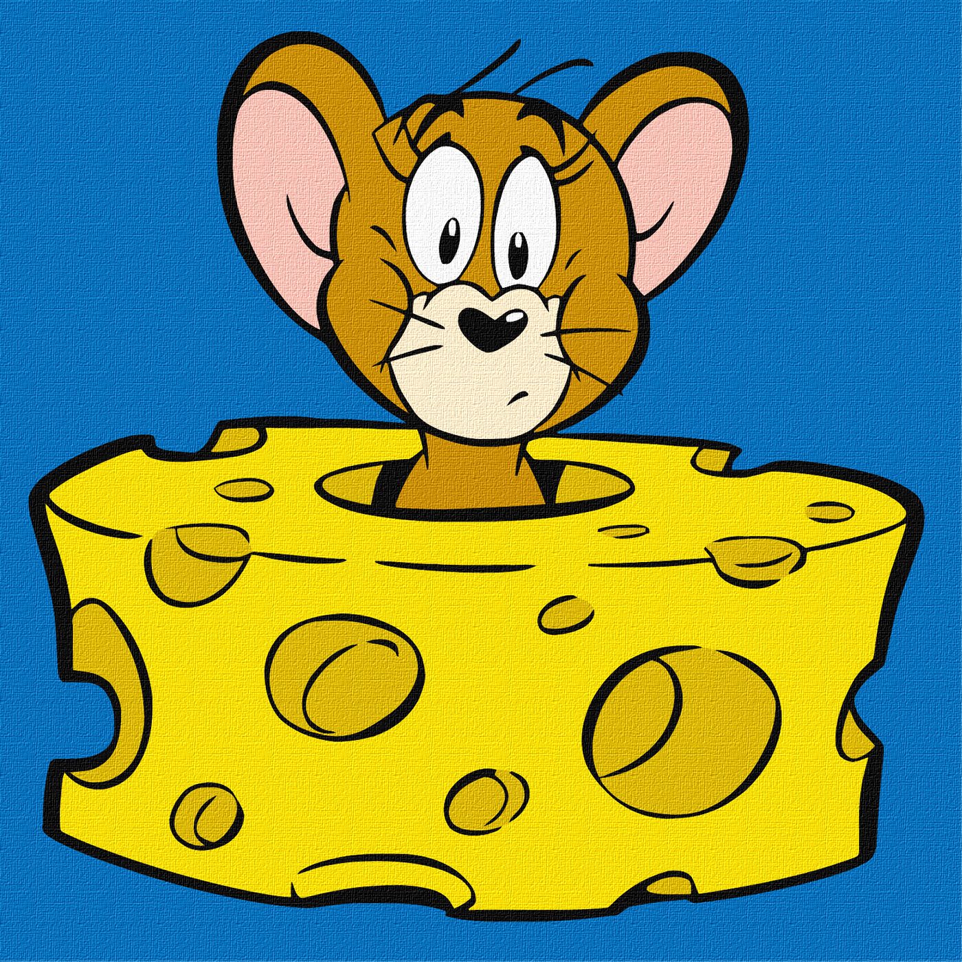 Набір для розпису по номерах 25*25 см WB "Tom and Jerry: Любитель сиру", KHO1371, ТМ "Ideyka"