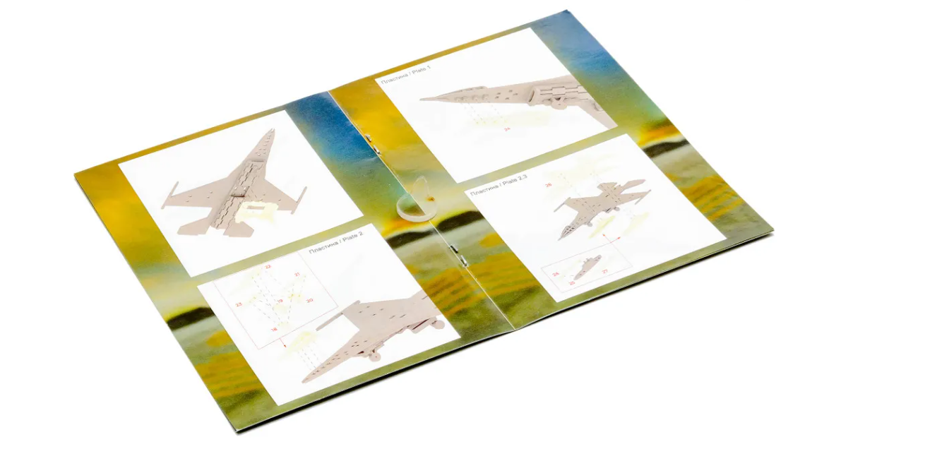 Конструктор дерев’яний 3D "F16", PuzzleOk продукт