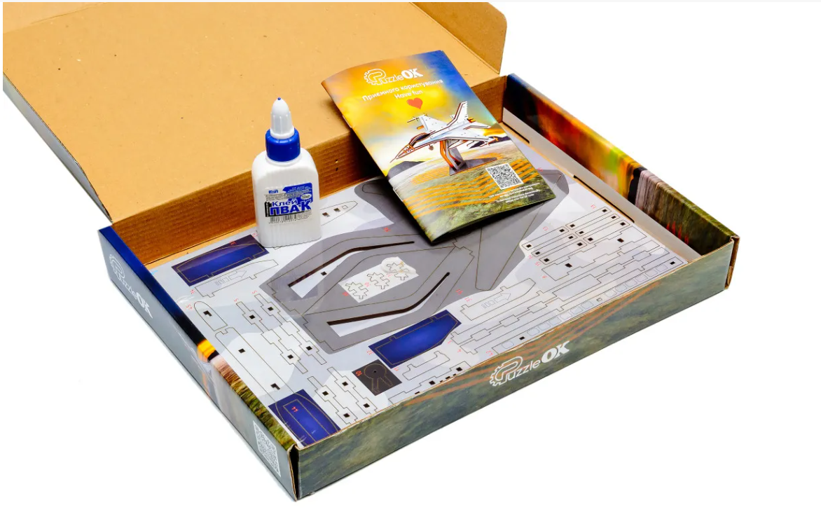 Конструктор дерев’яний 3D "F16", PuzzleOk товар