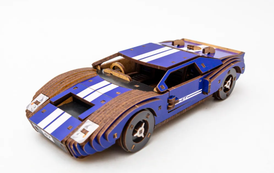 Конструктор дерев’яний 3D "Fast Car GT", дет  164, 23*6*11 см, Puz-26915, PuzzleOk зображення