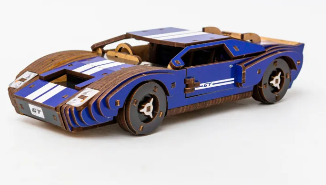 Конструктор дерев’яний 3D "Fast Car GT", дет  164, 23*6*11 см, Puz-26915, PuzzleOk зовнішній вигляд