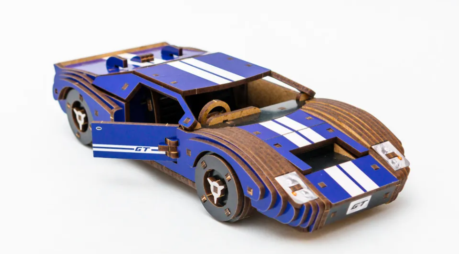 Конструктор дерев’яний 3D "Fast Car GT", дет  164, 23*6*11 см, Puz-26915, PuzzleOk модель