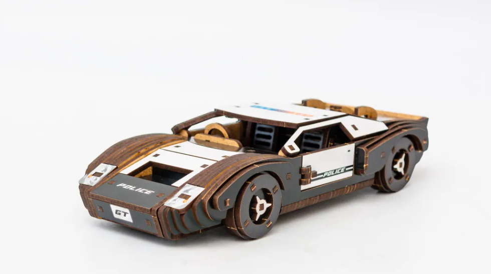 Конструктор дерев’яний 3D "Fast Car GT", дет  164, 23*6*11 см, Puz-26916, PuzzleOk фото