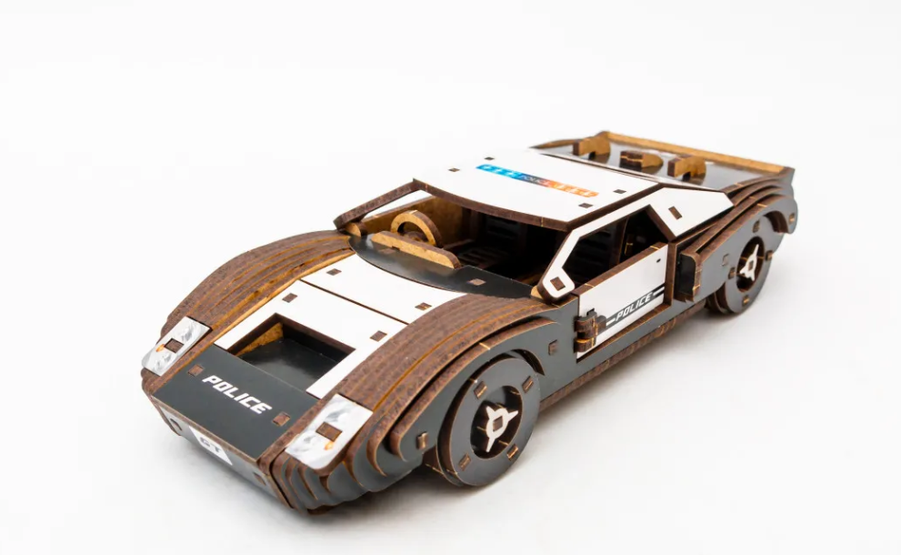 Конструктор дерев’яний 3D "Fast Car GT", дет  164, 23*6*11 см, Puz-26916, PuzzleOk зображення