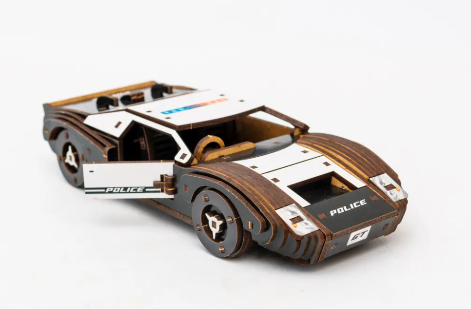 Конструктор дерев’яний 3D "Fast Car GT", дет  164, 23*6*11 см, Puz-26916, PuzzleOk зображення товару