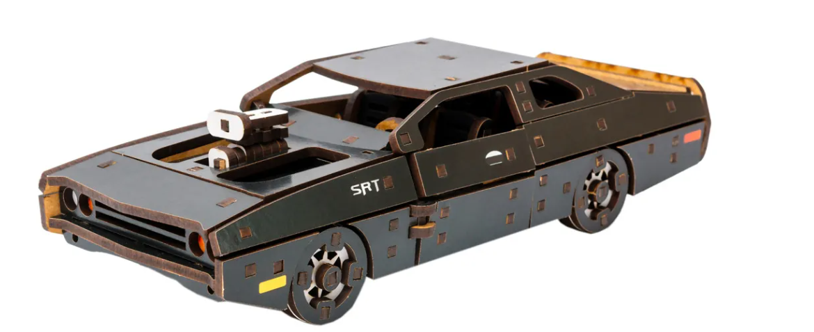 Конструктор дерев’яний 3D "Fast Furious", дет 125, чорний кол, 21*8*5 см, Puz-62519, PuzzleOk фото
