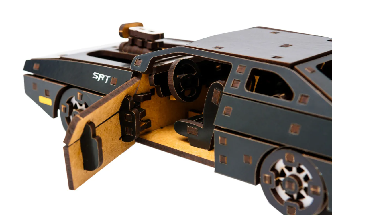 Конструктор дерев’яний 3D "Fast Furious", дет 125, чорний кол, 21*8*5 см, Puz-62519, PuzzleOk вид товару