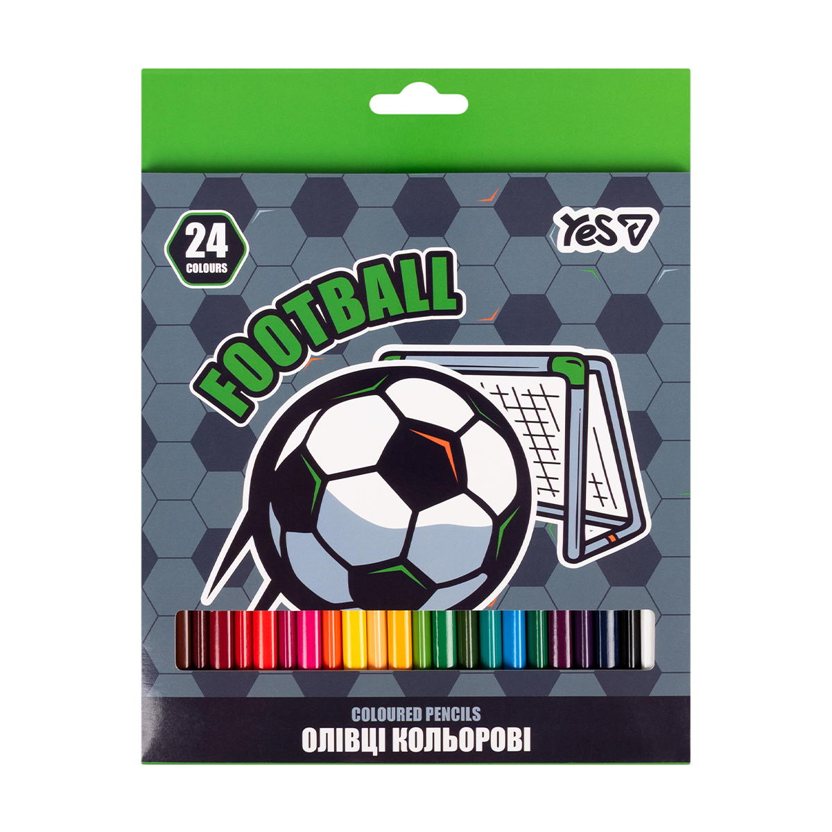 Карандаши цветные Yes 24 цв. "Football", 290785