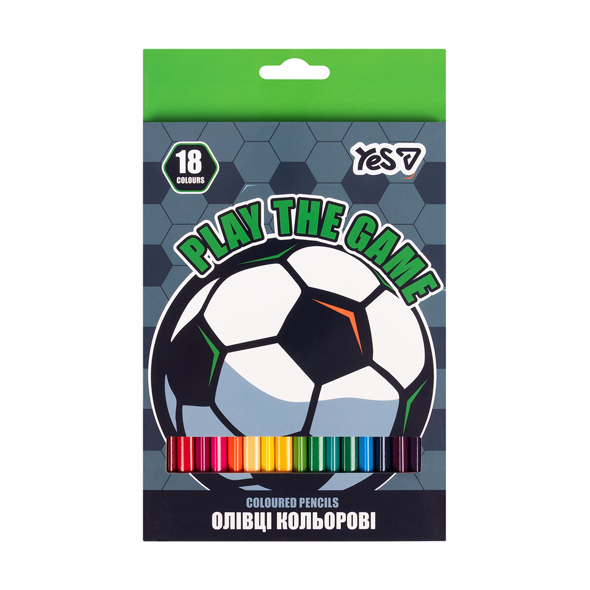 Карандаши цветные Yes 18 кол. "Football", 290788