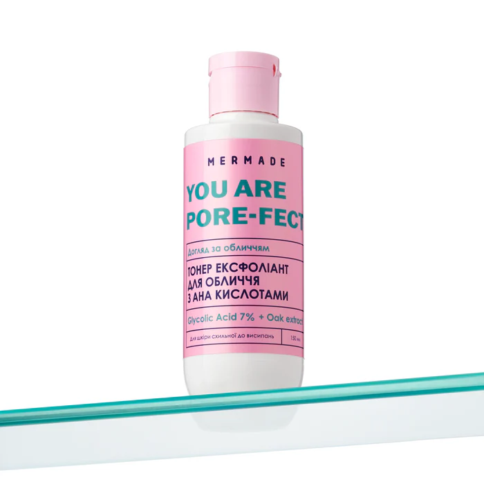 Тонер ексфоліант для обличчя з АНА кислотами "Glycolic Acid & Oak extract" 150 мл, MRAC003, Mermade зображення