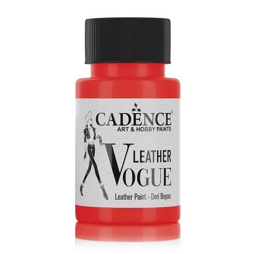 Фарба по шкірі Vogue Leather Paint, 50 мл,червоний, 470566