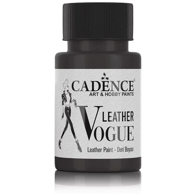 Фарба по шкірі Vogue Leather Paint, 50 мл,чорний, 470574