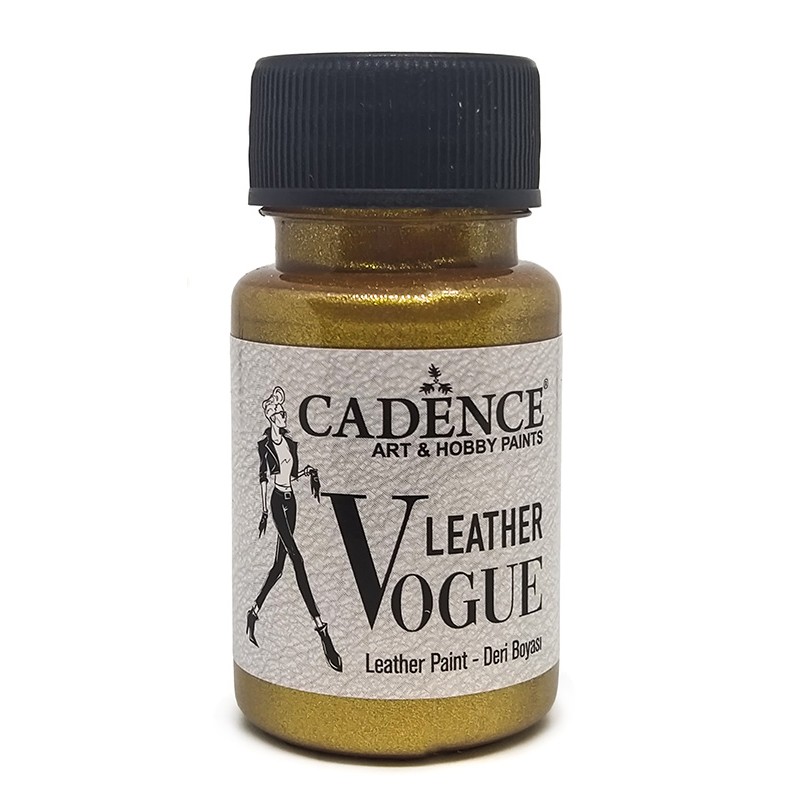 Краска по коже металлик Vogue Leather Paint, 50 мл,антическое золото, 470577 фото