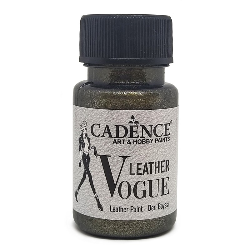 Краска по коже металлик Vogue Leather Paint, 50 мл, черный, 470583 фото