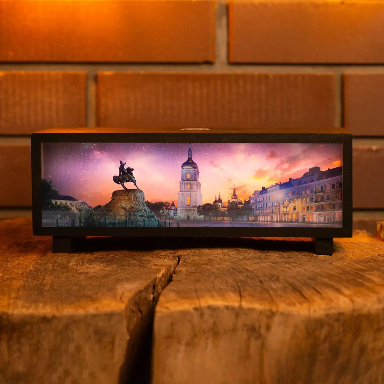 Нічник-панорама "Київ вночі", лак (LED, Акум, USB Type-C)