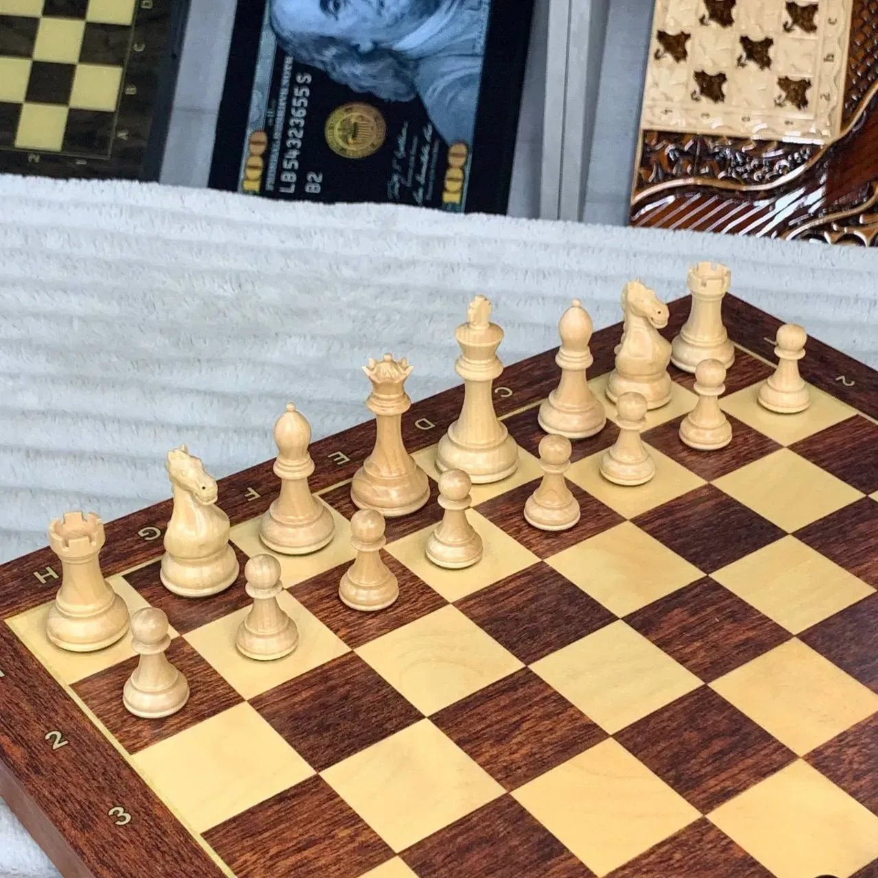 Турнірні шахи 48*24 см, фігури з обтяжувачами, 197001 модель