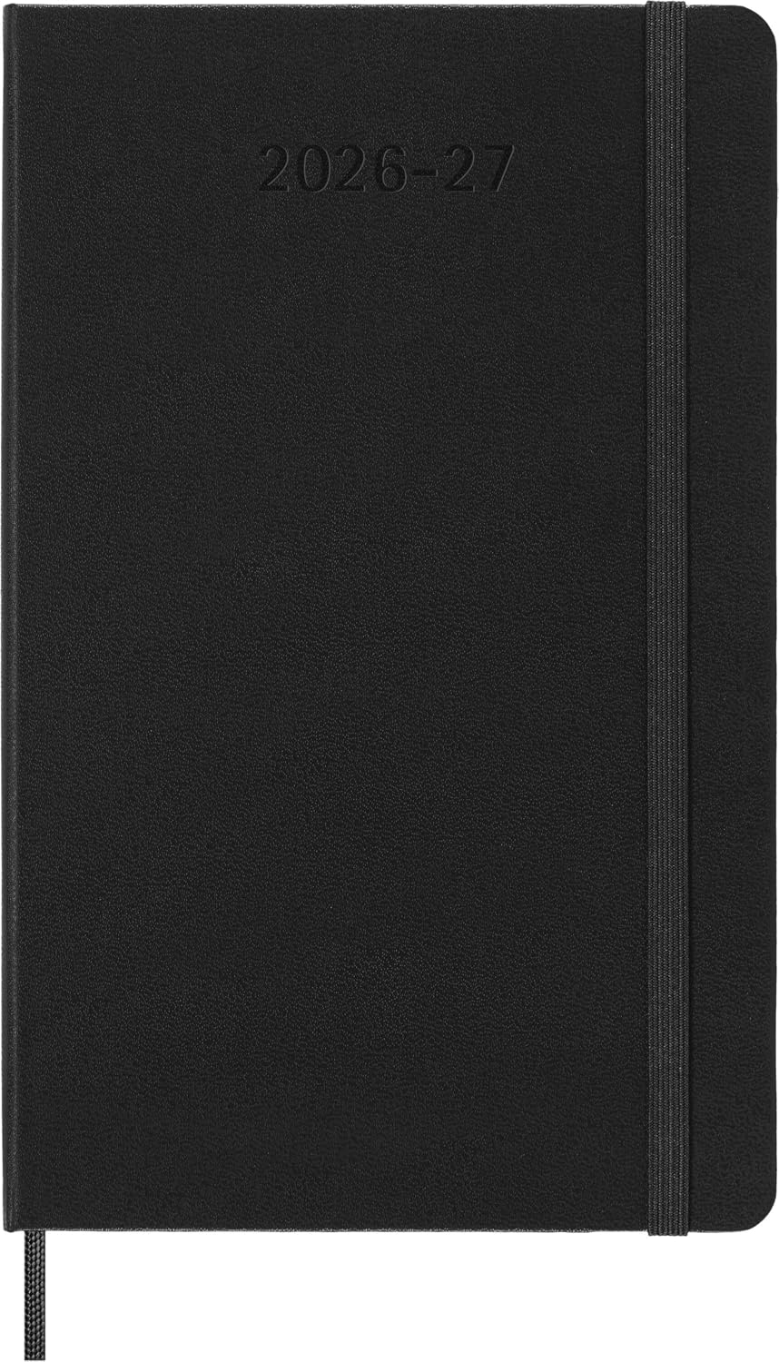 Щоденник 2026-2027 середній / Чорний М’який, Moleskine, DSB18DC3Y27