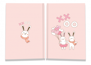 Блокнот А6 "Sweet love note" rabbits, 904266, TM Profiplan 