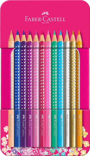 Набір олівців 12 кол. "Sparkle" в метал. коробці, 201737 Faber-Castell