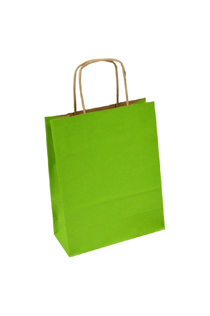Крафт пакет с ручкой "Ecobag" 240*100*320, 90 г, салатовый, Е1001308