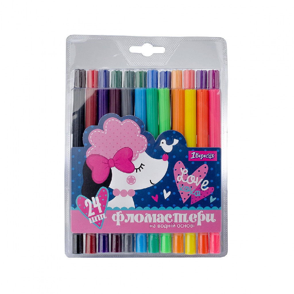 Фломастери 24 кол. "Love XOXO", 650412