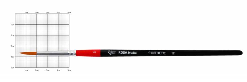 Синтетика кругла 111 №2, к.р. пензель Rosa Studio