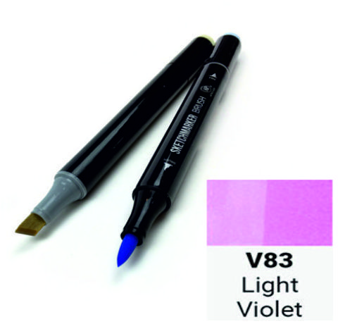 Маркер двухсторонний SKETCHMARKER Brush Светло-фиолетовый, SMB-V83 3