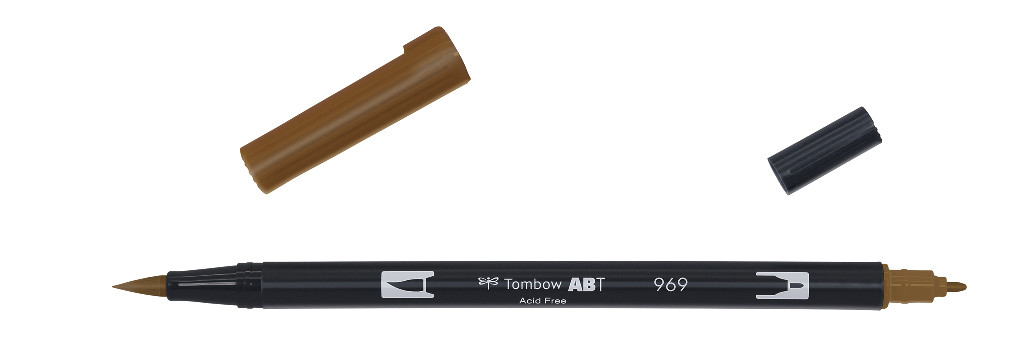 Маркер-блендер двосторонній ABT BrushPen ABT-969, шоколад ТМ "Tombow"