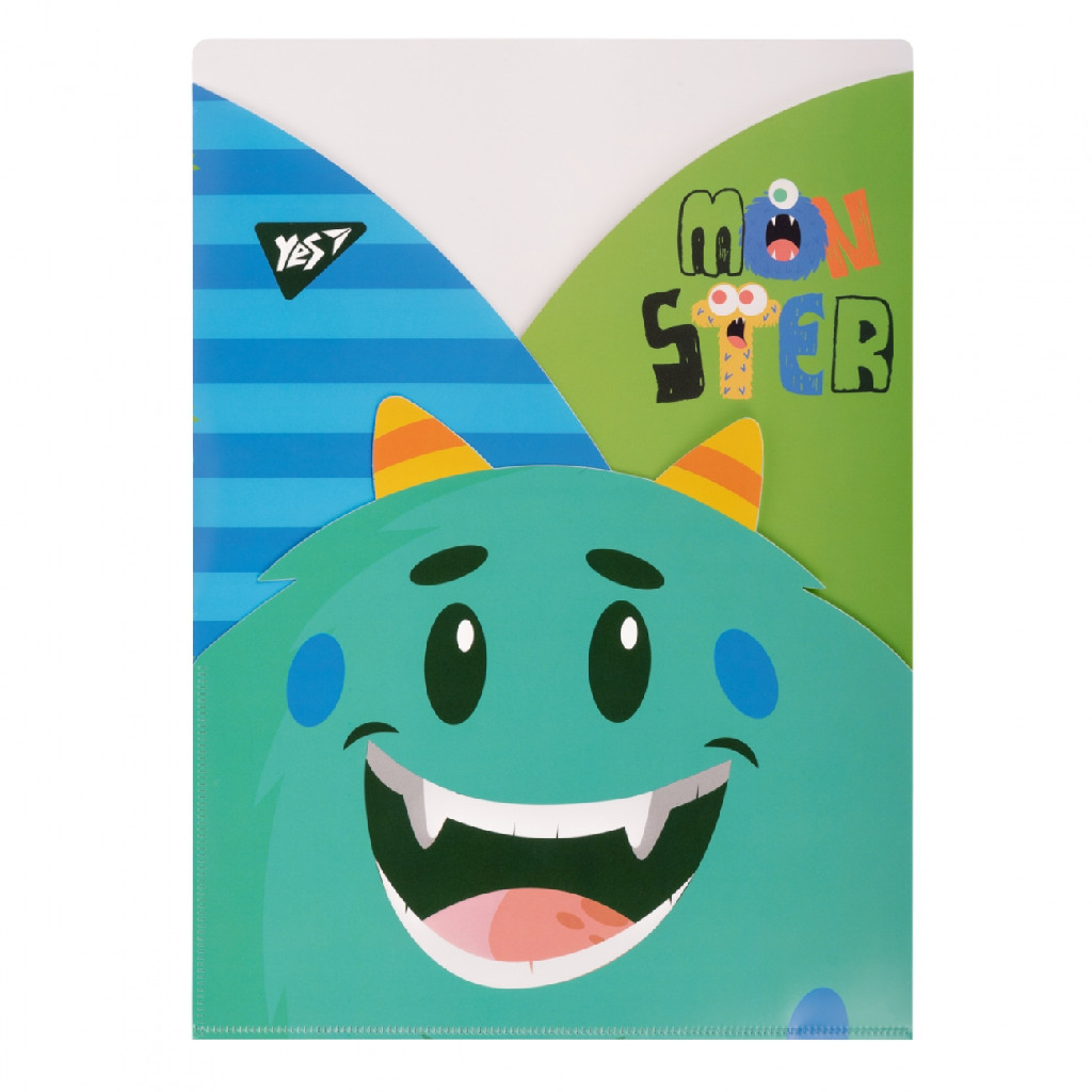Папка-уголок A4 "Monsters", 3 фигурные отделения, 491941 Yes