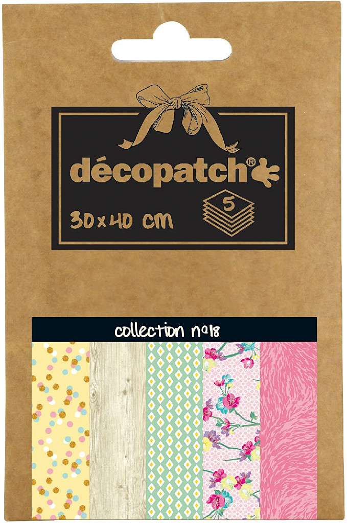 Набір паперу для декупажу Сollection №18, 5 арк, DP018O ТМ "Clairefontaine"