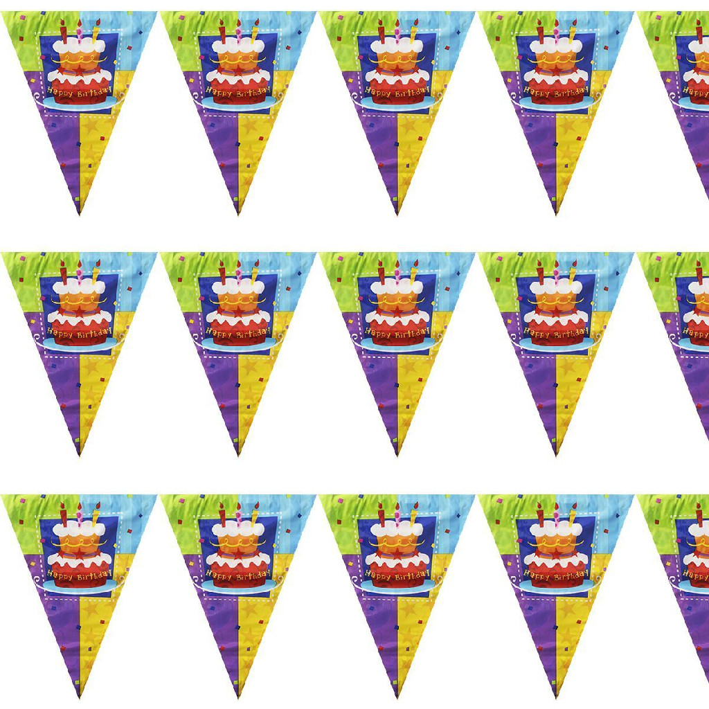 Гірлянда-вимпел Торт Birthday 360 см, 1505-0405